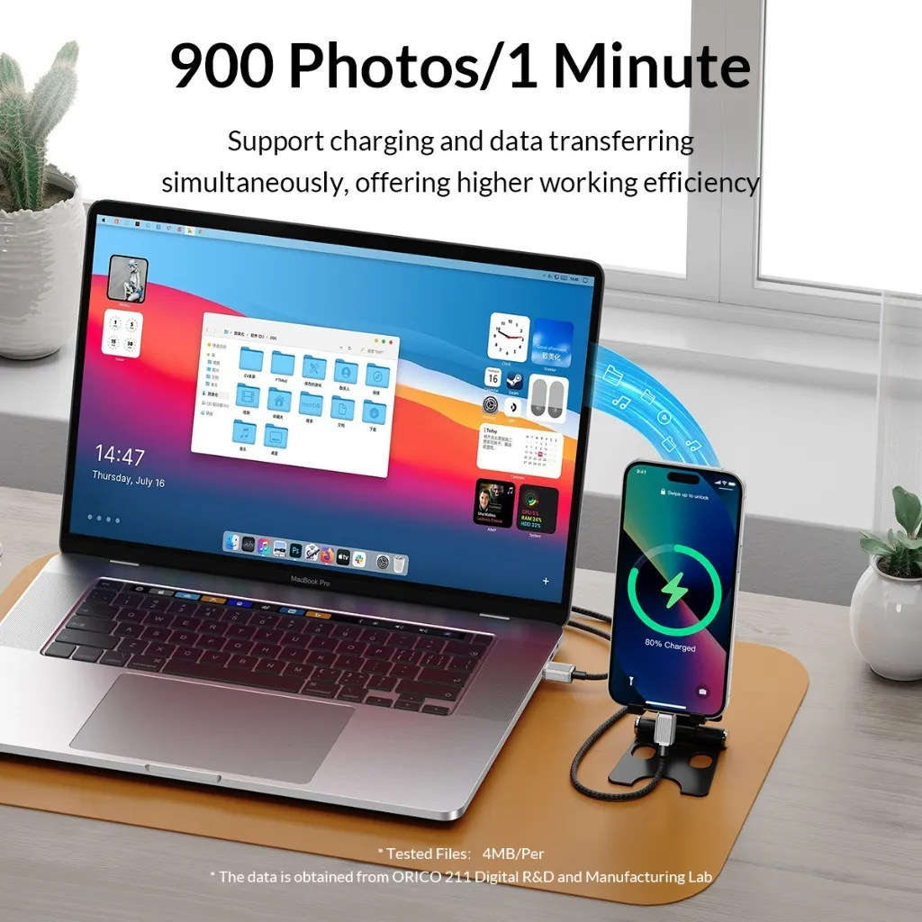 Ảnh Cáp sạc Lightning ORICO USB A sang Lightning PD60W Sạc cho iPhone 14 pro iPhone 7 8 iPhone X (GQZ12) 4