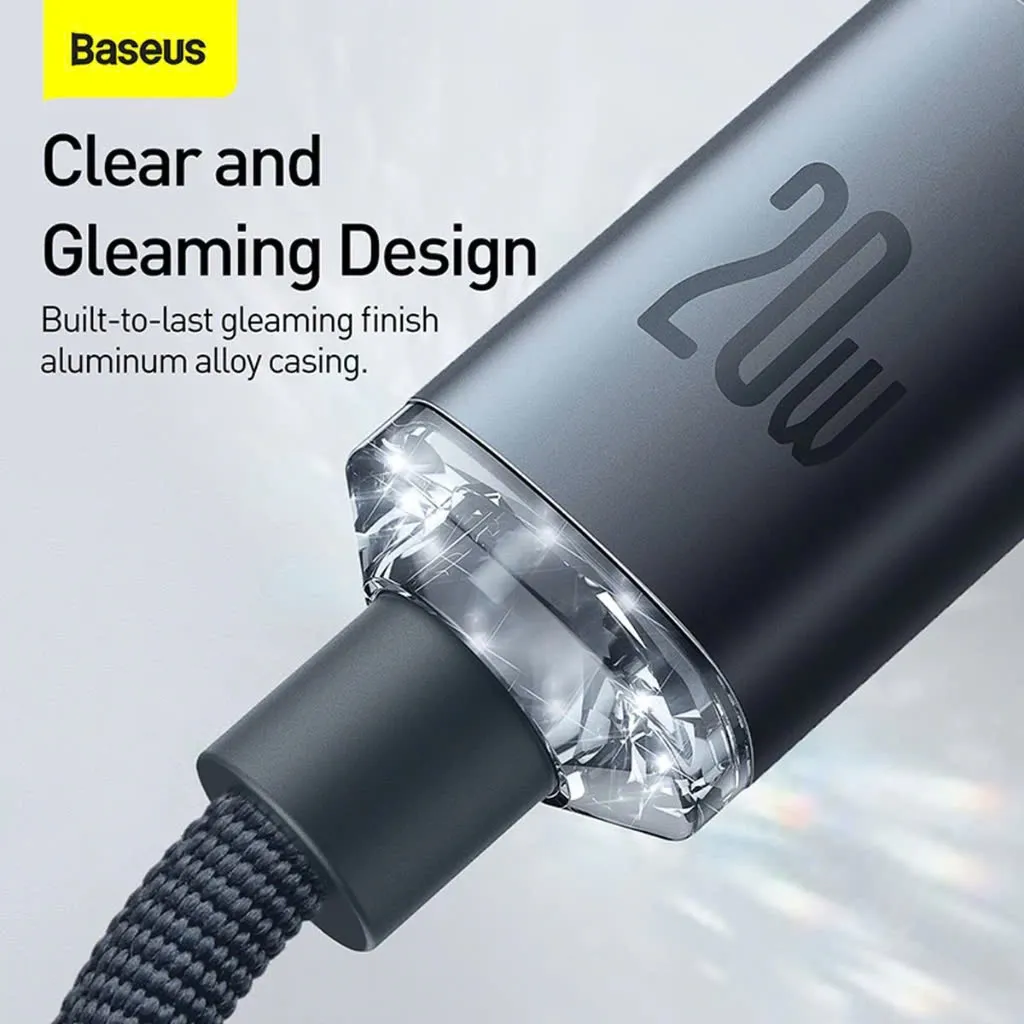 Ảnh Cáp sạc nhanh 20W Baseus Crystal Shine Dây dù PD20W chống đứt gãy cho Phone 13 14 12 11... 4