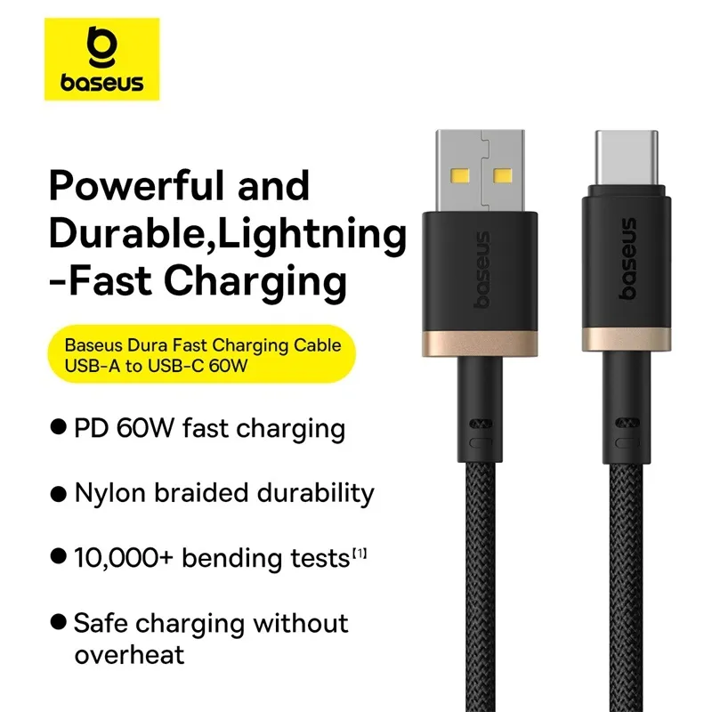 Ảnh Cáp Sạc Nhanh Baseus Dura Series Fast Charging Cable USB to Type-C 60W 1