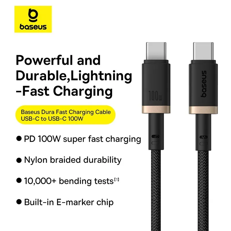 Ảnh Cáp Sạc Nhanh Baseus Dura Series Fast Charging Cable Type-C to Type-C 100W 3