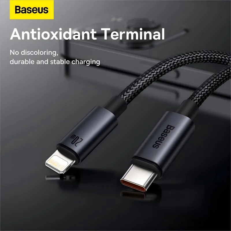 Ảnh Cáp Sạc Nhanh Baseus PD 20W USB-C to Ligh, Tương Thích các dòng Phone cho điện thoại từ cổng C qua L 4