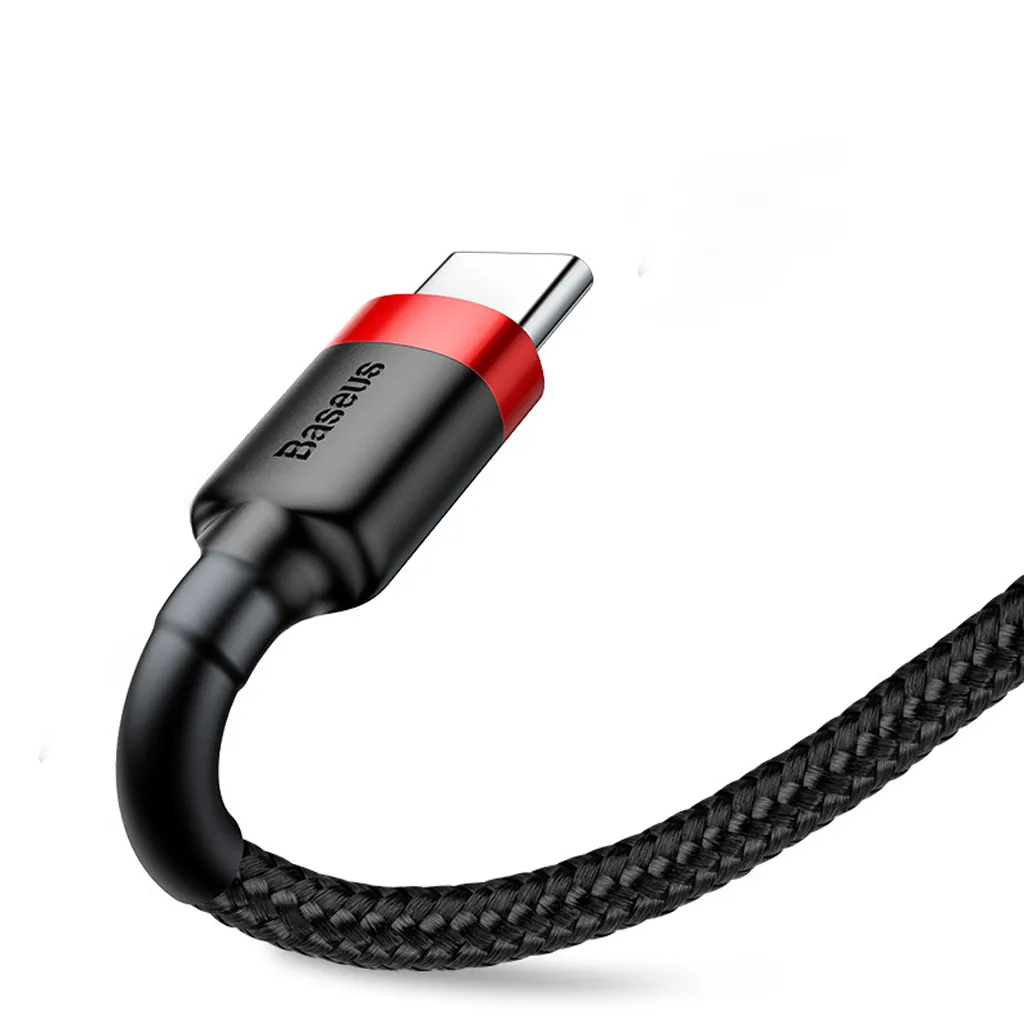 Ảnh Cáp sạc nhanh CHÍNH HÃNG Baseus Chuẩn USB ra Type C - Dây Bọc Dù Chống Gãy Gập - Siêu Bền 4