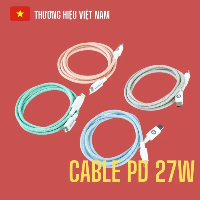 Ảnh Cáp sạc nhanh cho IP PD Velasboost 27W dài 0.9m 4