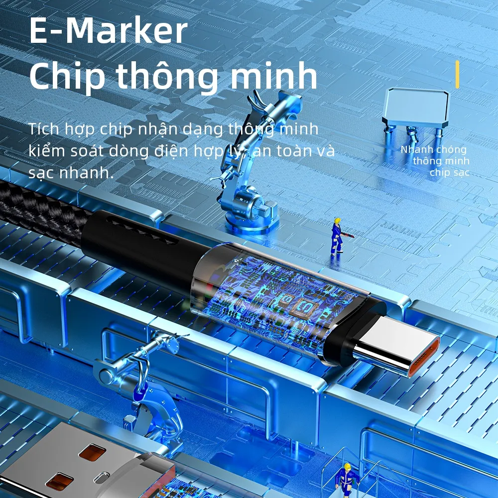 Ảnh Cáp sạc nhanh Essager 66W 6A USB to Type-C cho Huawei OPPO VIVO 4