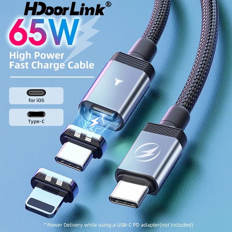 Ảnh Cáp sạc nhanh HDOORLINK PD 65W 27W USB Type C sang cổng cắm USB cho điện thoại Samsung 1