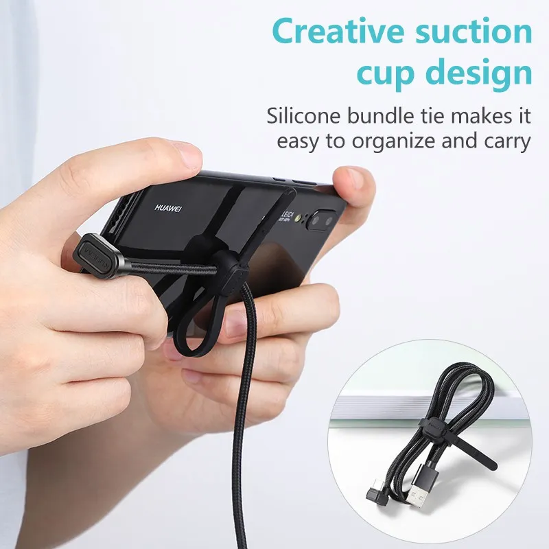 Ảnh Cáp Sạc Nhanh KUULAA USB Type C 180 Độ Chuyên Dụng Cho Samsung Huawei Xiaomi 4