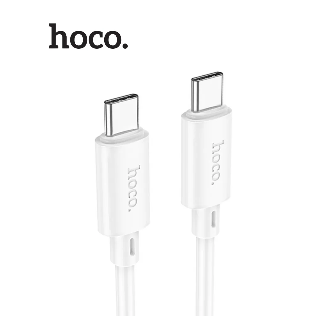 Ảnh Cáp sạc nhanh PD60W TypeC to TypeC Hoco X88 dây dẻo siêu bền dài 100cm (TRẮNG) 1