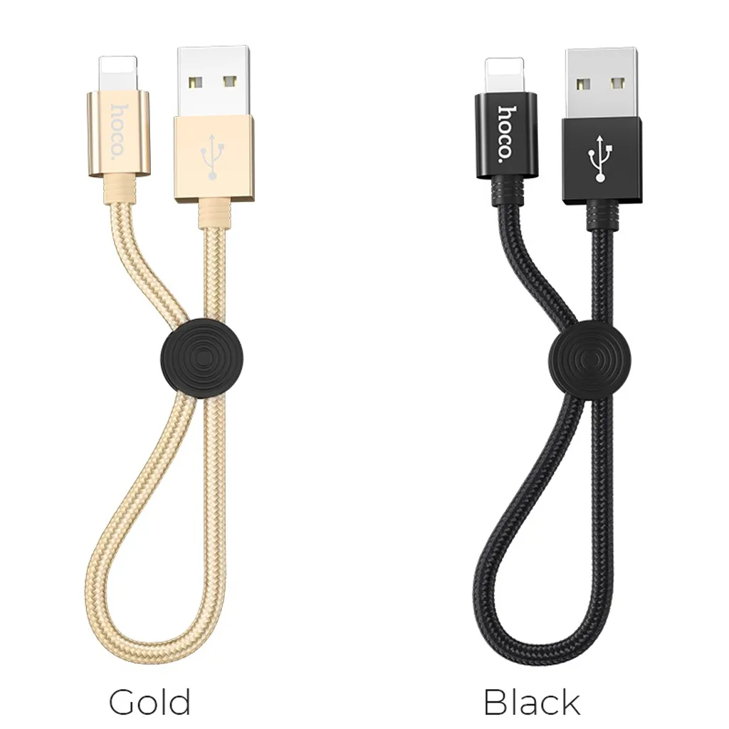 Ảnh Cáp Sạc Nhanh Siêu Ngắn 25cm CHÍNH HÃNG Hoco Chuẩn USB to L Gọn Gàng Dùng Cho Sạc Dự Phòng 3