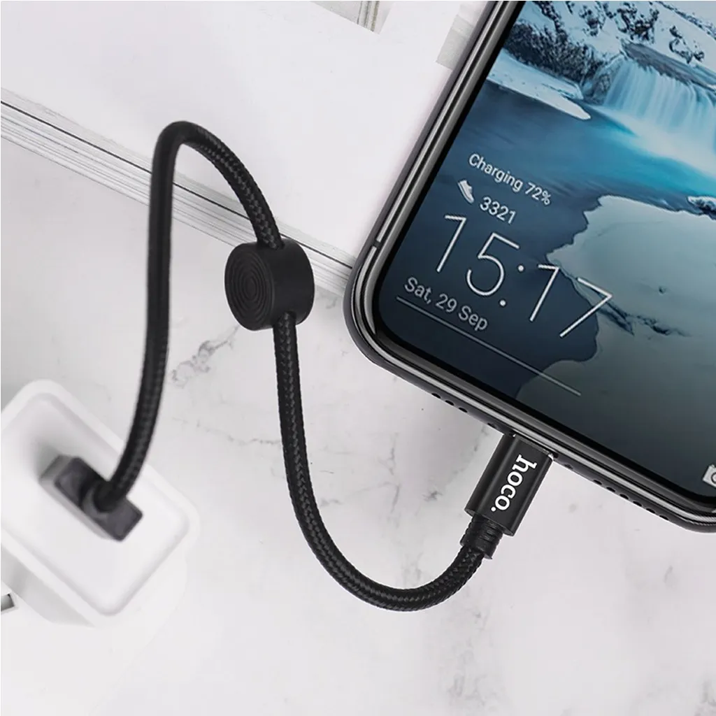 Ảnh Cáp Sạc Nhanh Siêu Ngắn 25cm CHÍNH HÃNG Hoco Chuẩn USB to TYPE C Gọn Gàng Dùng Cho Sạc Dự Phòng 4