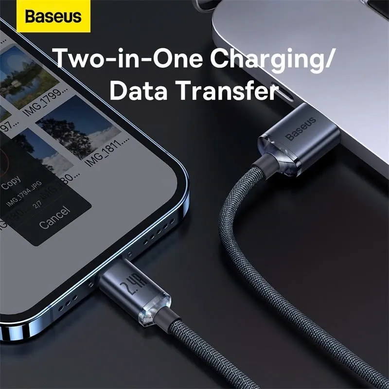 Ảnh Cáp sạc nhanh tốc độ cao siêu bền USB to iP Baseus Crystal Shine Series 2.4A 1