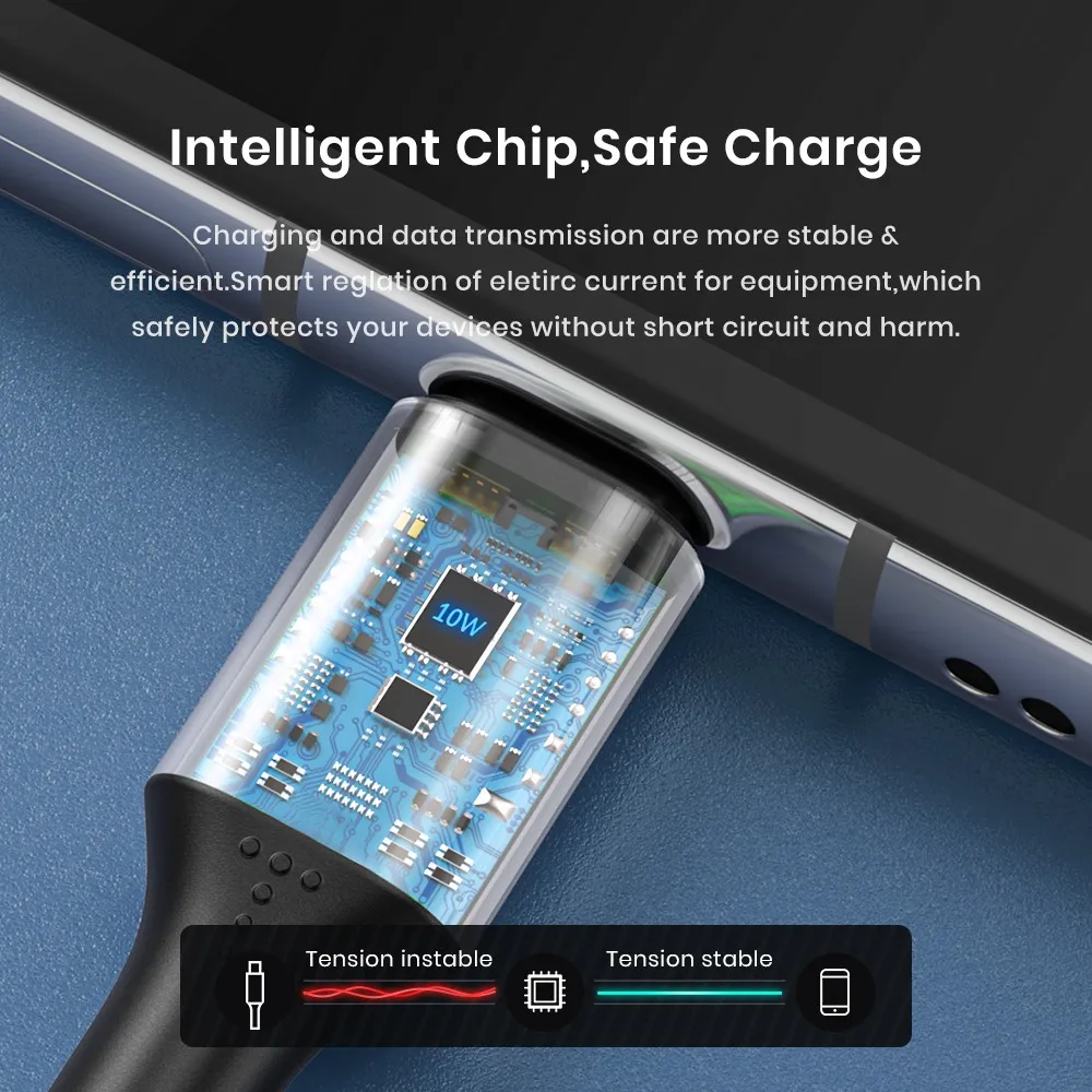 Ảnh Cáp sạc nhanh TOPK AN10 QC3.0 dây nylon bện vỏ kim loại đầu cắm Micro USB chất lượng cao 4