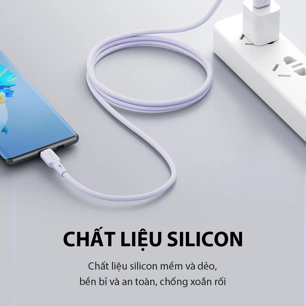 Ảnh Cáp Sạc Nhanh VIVAN VSL100S/ VSC100S/ VSM100S (Type C/ Micro USB) 1m Chất Liệu Silicon Mềm Dẻo - Chính Hãng 2