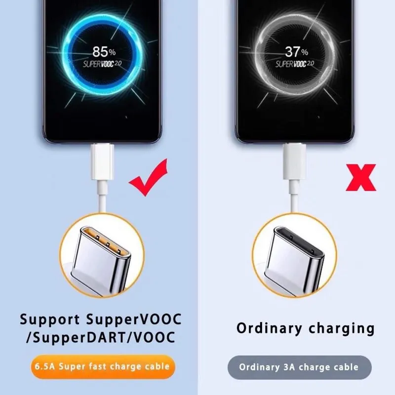 Ảnh Cáp Sạc / Truyền Dữ Liệu type c Dài 1M Cho realme 5a 50w / 5a 1