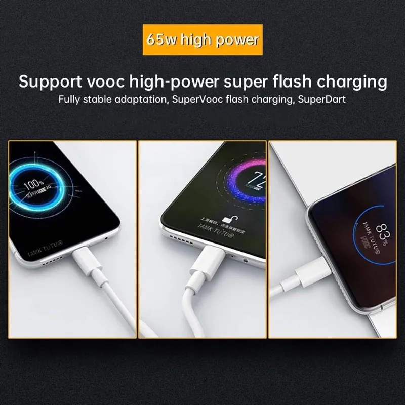 Ảnh Cáp Sạc / Truyền Dữ Liệu type c Dài 1M Cho realme 5a 50w / 5a 4