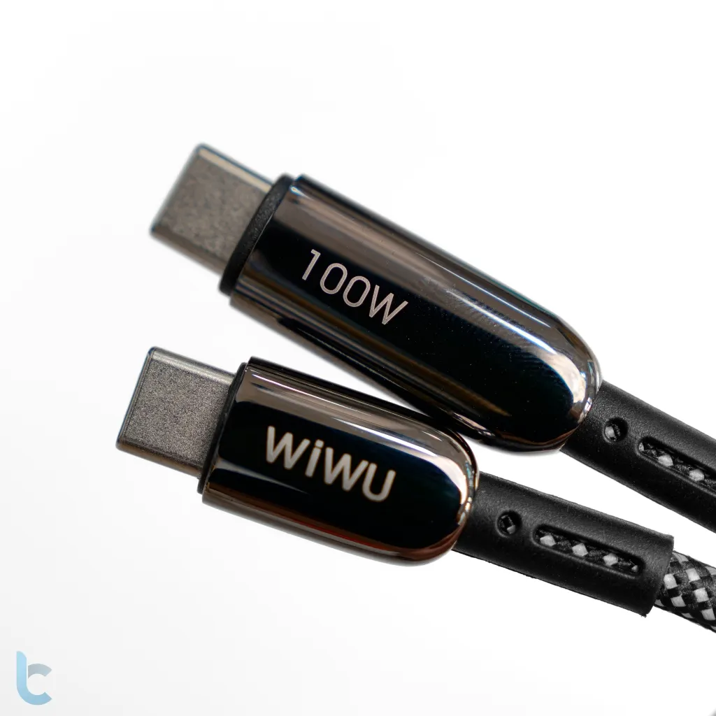 Ảnh Cáp Sạc Tự Cuộn WIWU MagQ Wi-C041 C-C 100W C-L 30W Chống Rối Màn Hình Hiển Thị Số W 3