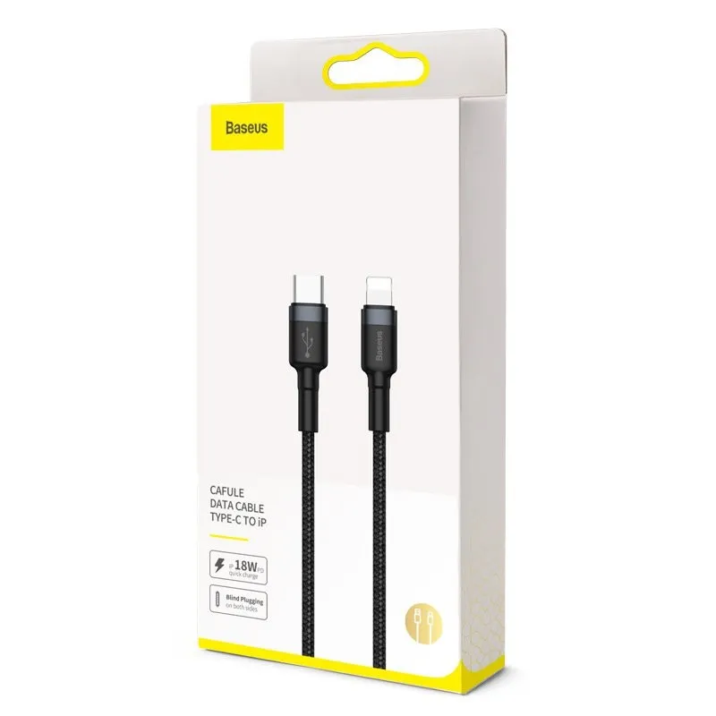 Ảnh Cáp sạc Typec to IP PD20W 3.0A Baseus Cafule Cable dùng cho iP6/7/8/10/11/12/13/14 Sạc nhanh và truyền dữ liệu 4