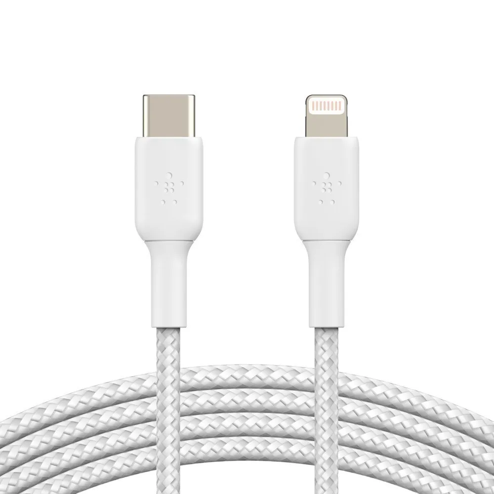 Ảnh Cáp USB-C to Lightning BOOST CHARGE Belkin vỏ dù, chứng chỉ MFi, sạc nhanh 30W CAA004 2