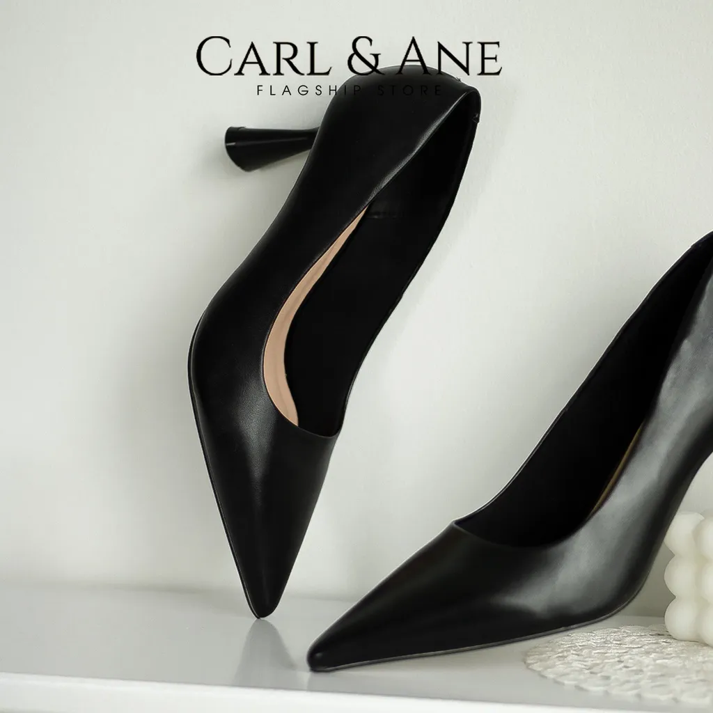 Ảnh Carl & Ane - Giày cao gót bít mũi thời trang công sở gót nhọn cao 7cm màu đen - CP014 1