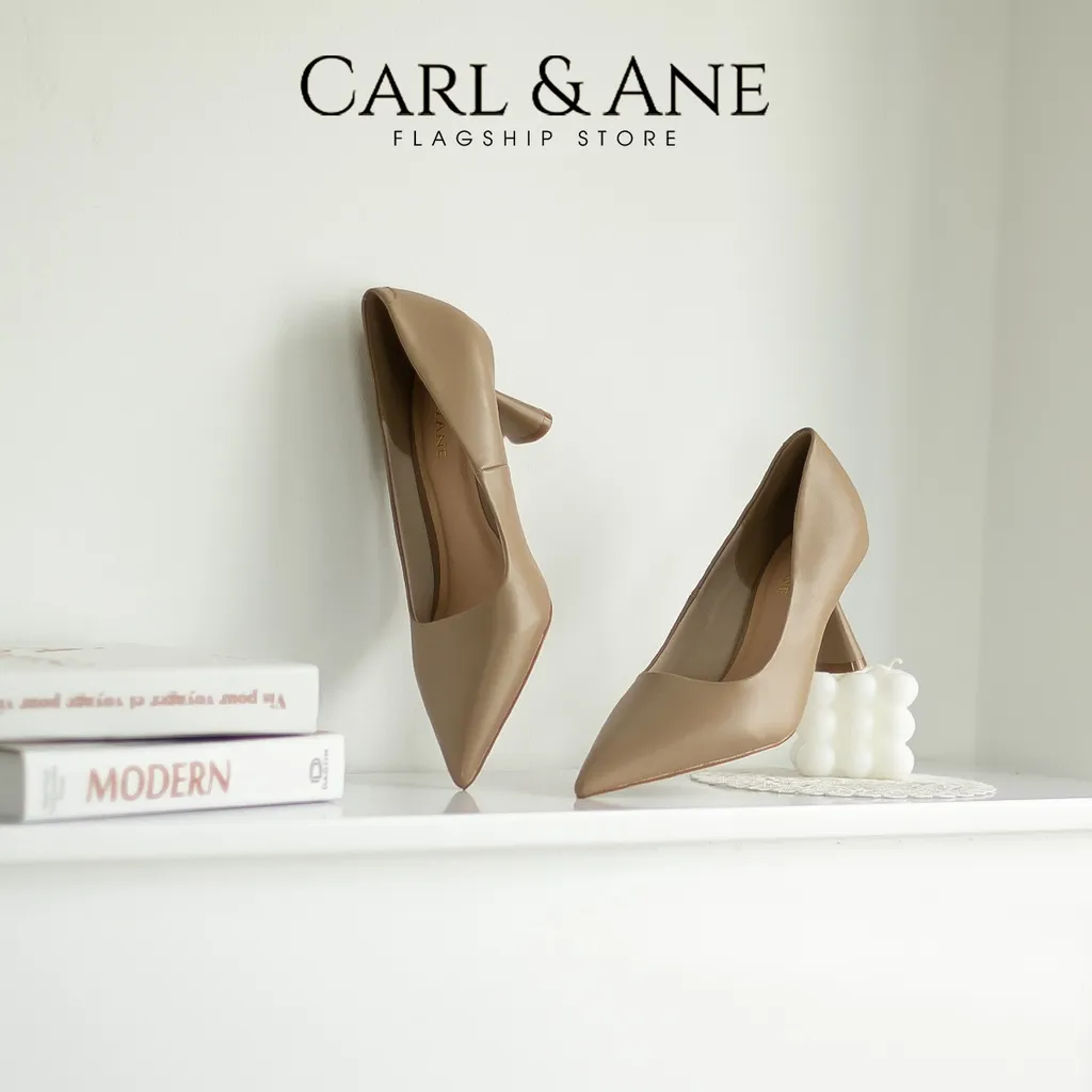 Ảnh Carl & Ane - Giày cao gót bít mũi thời trang công sở gót nhọn cao 7cm màu đen - CP014 3