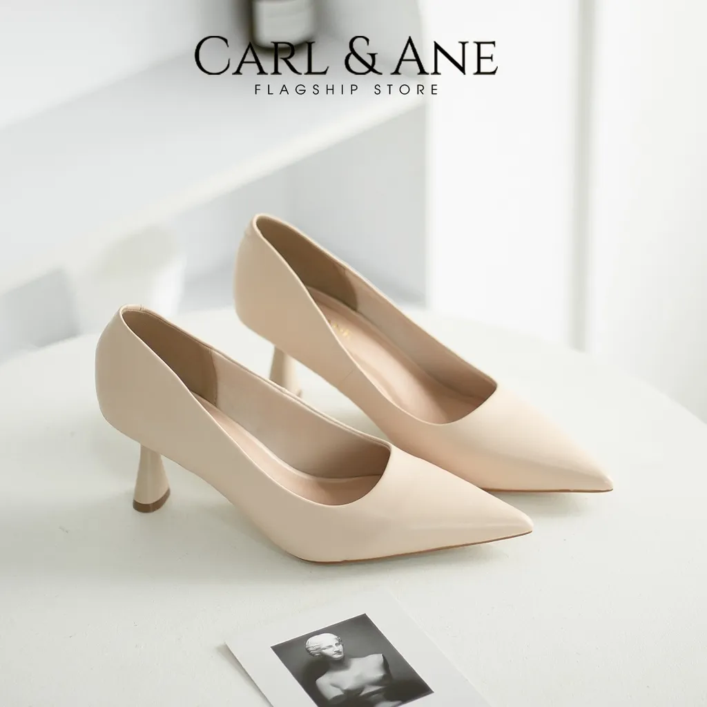Ảnh Carl & Ane - Giày cao gót bít mũi thời trang công sở gót nhọn cao 7cm màu đen - CP014 4