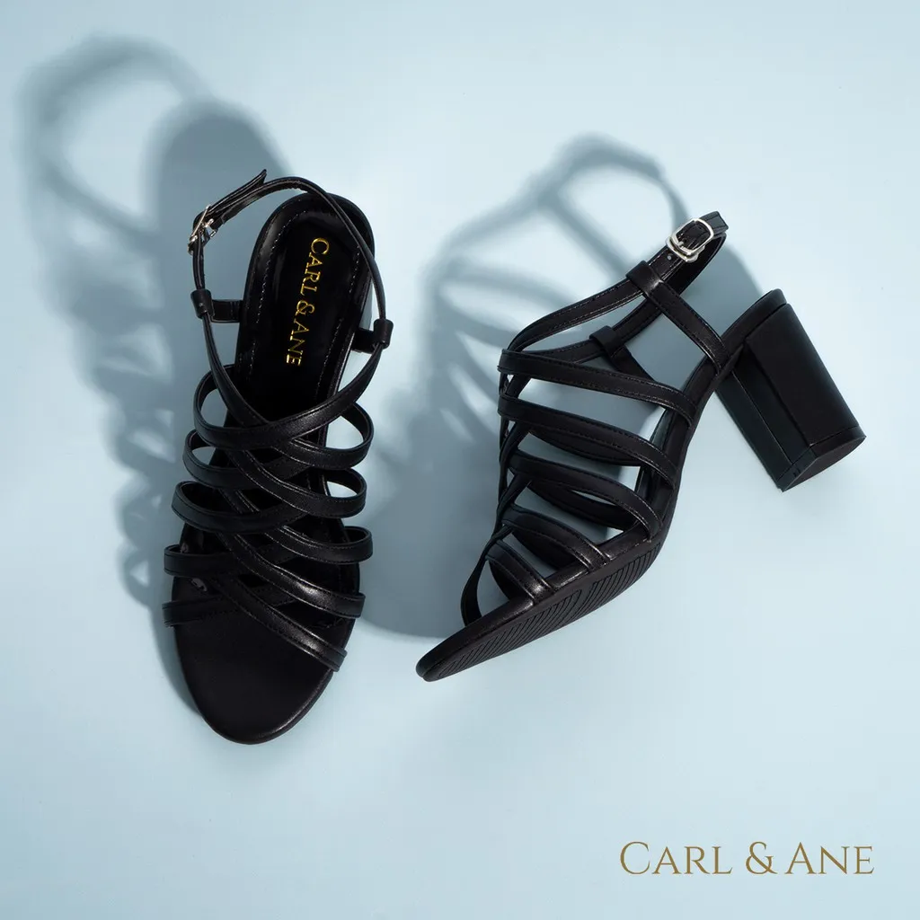Ảnh Carl & Ane - Sandal cao gót nữ kiểu dáng chiến binh thời trang màu đen _ CS001 2