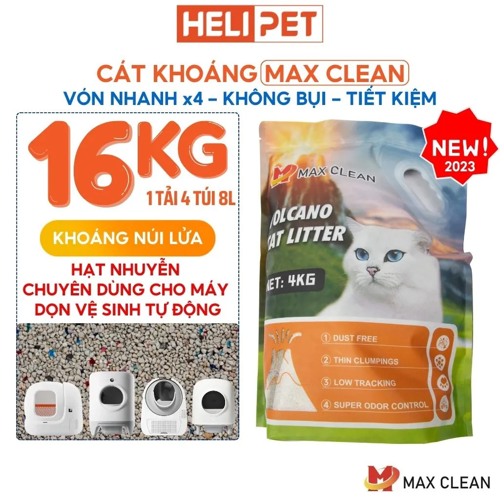 Ảnh Cát Khoáng Cho Mèo Max Clean, Cát Vệ Sinh Cao Cấp Chuyên Dùng Cho Máy Vệ Sinh, Máy Dọn Phân Mèo 1
