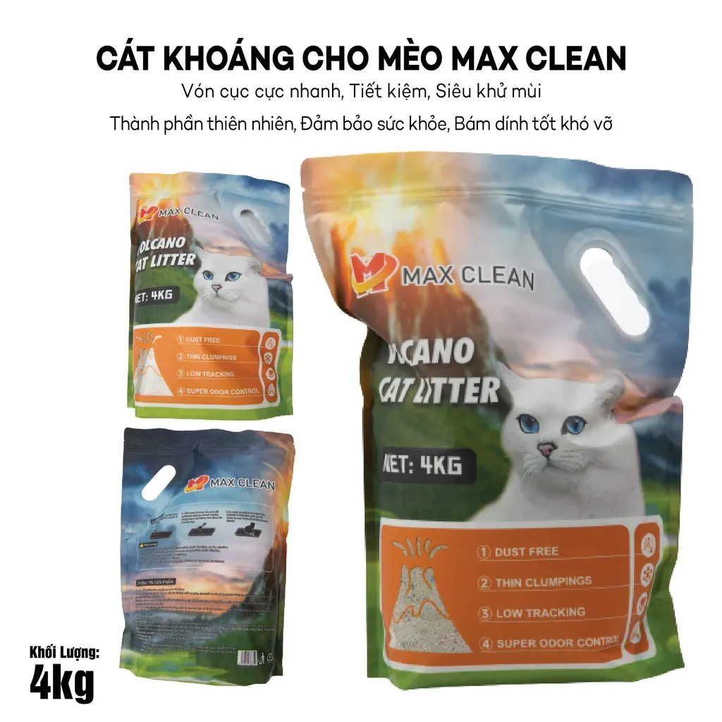 Ảnh Cát Khoáng Cho Mèo Max Clean, Cát Vệ Sinh Cao Cấp Chuyên Dùng Cho Máy Vệ Sinh, Máy Dọn Phân Mèo 2