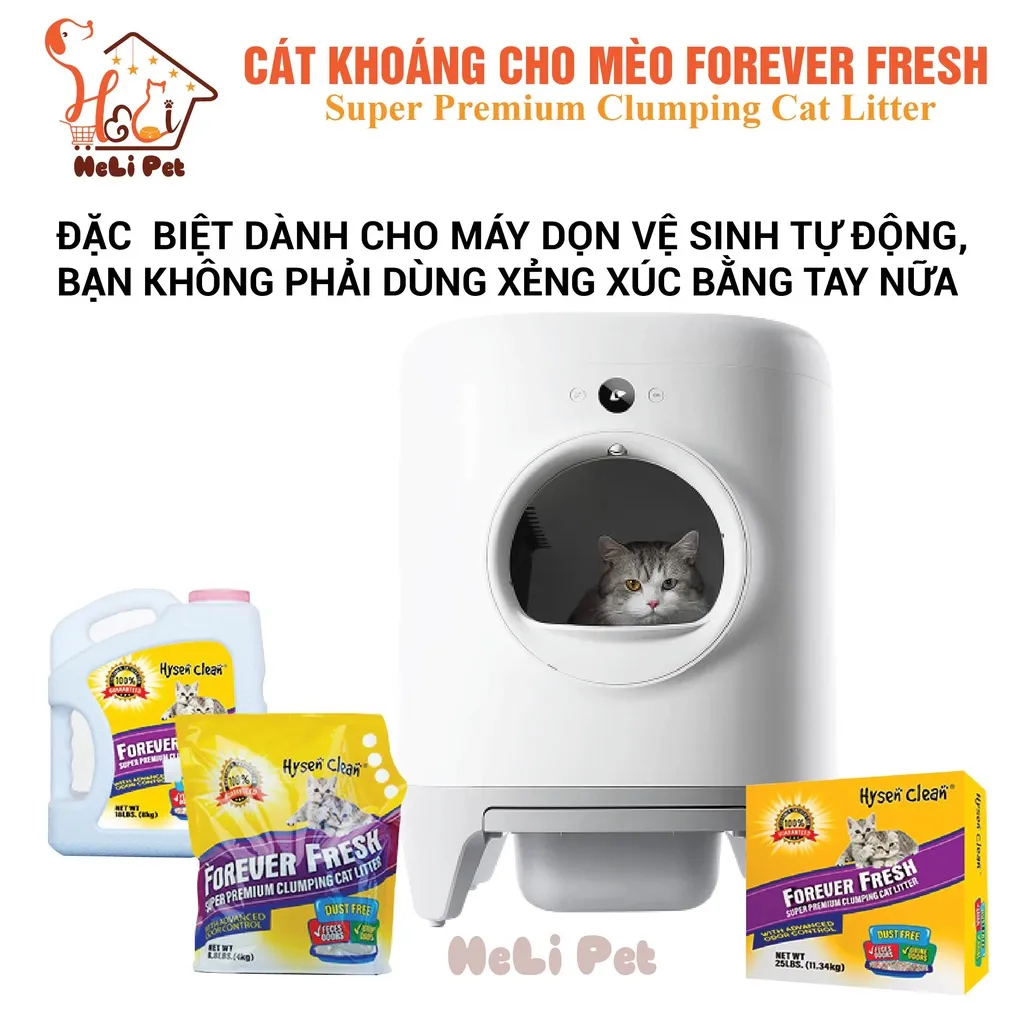 Ảnh Cát Vệ Sinh Cao Cấp Cát Khoáng Max Clean Dùng Cho Khay Vệ Sinh, Máy Vệ Sinh Cho Mèo 4Kg Siêu Vón Không Bụi HeLiPet 2