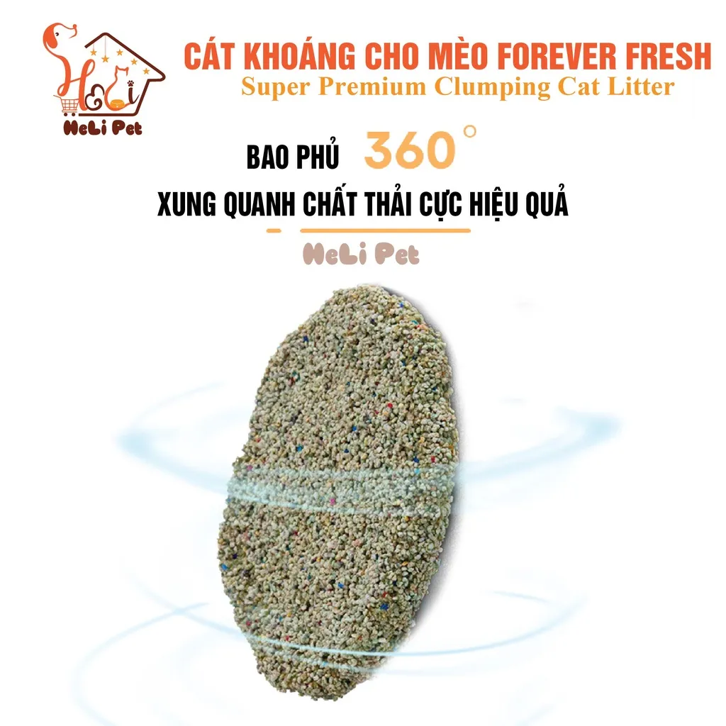 Ảnh Cát Vệ Sinh Cao Cấp Cát Khoáng Max Clean Dùng Cho Khay Vệ Sinh, Máy Vệ Sinh Cho Mèo 4Kg Siêu Vón Không Bụi HeLiPet 3