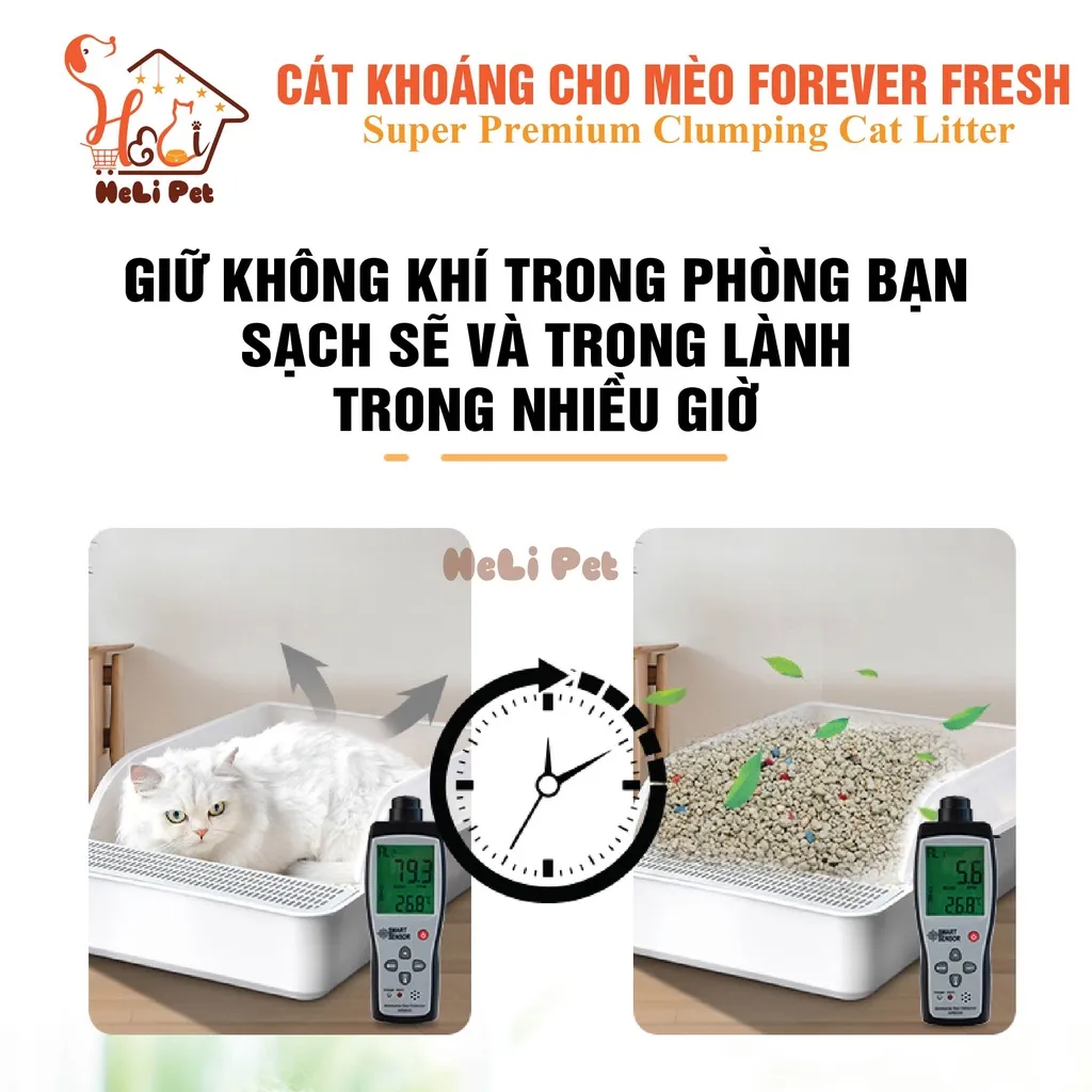 Ảnh Cát Vệ Sinh Cao Cấp Cát Khoáng Max Clean Dùng Cho Khay Vệ Sinh, Máy Vệ Sinh Cho Mèo 4Kg Siêu Vón Không Bụi HeLiPet 4
