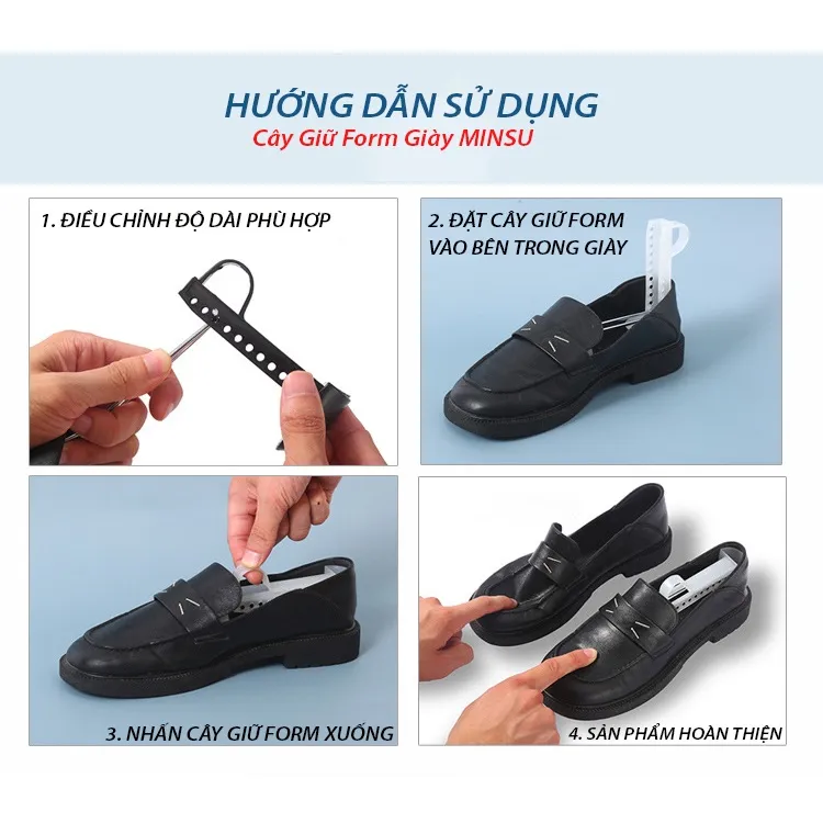Ảnh Cây Giữ Form Giày MINSU Shoe Tree M2315 Nam Nữ Tùy Chỉnh Theo Size là Dụng Cụ Không Thể Thiếu Để Độn Giữ Dáng Giày 3