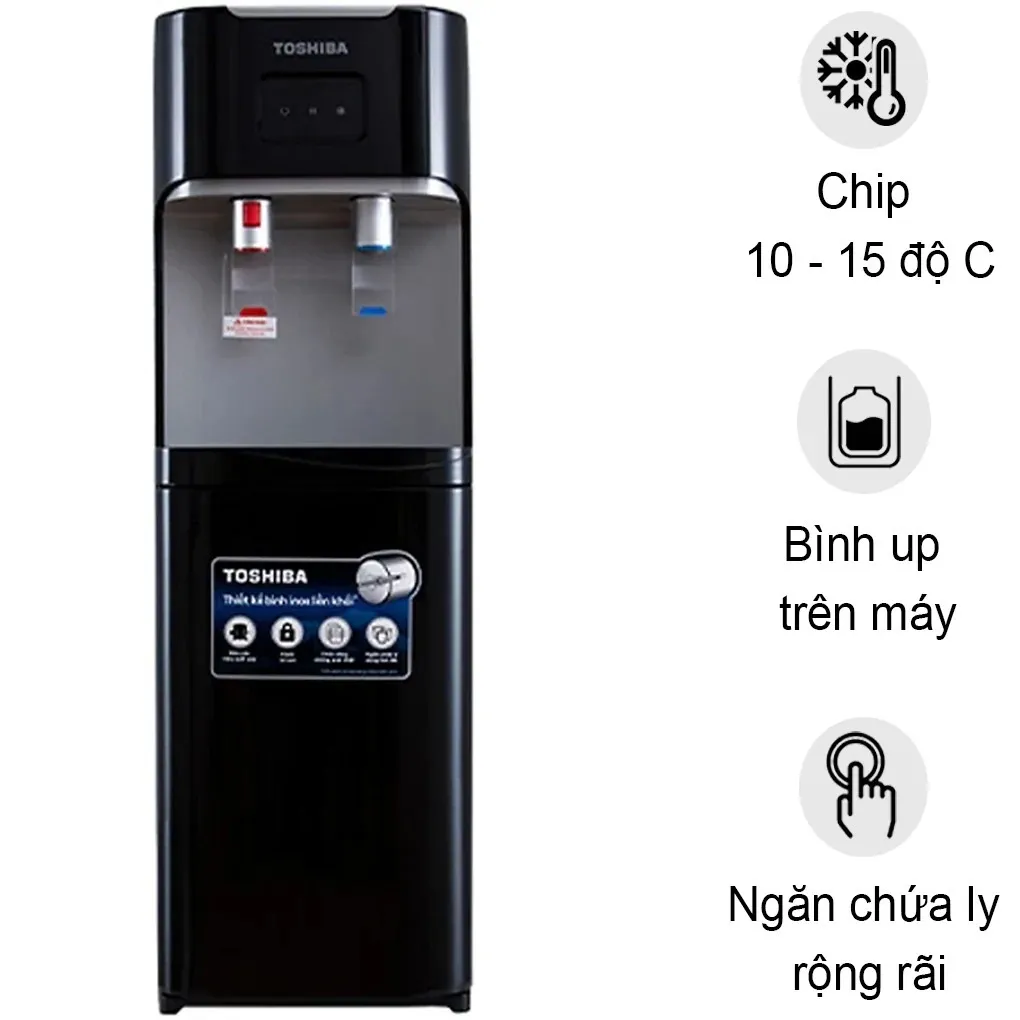 Ảnh Cây Nước Nóng Lạnh Bình Úp Toshiba RWF-W1664TV Thiết Kế Hiện Đại, 2 Màu Trắng Đen Ấn Tượng 3