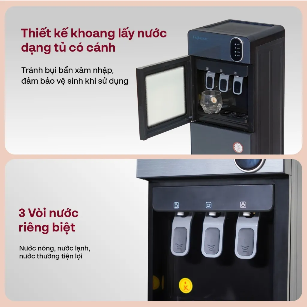 Ảnh Cây nước nóng lạnh FUJIHOME WD11ES bình âm, làm lạnh điện tử, 3 vòi riêng biệt, bảo hành toàn quốc 2