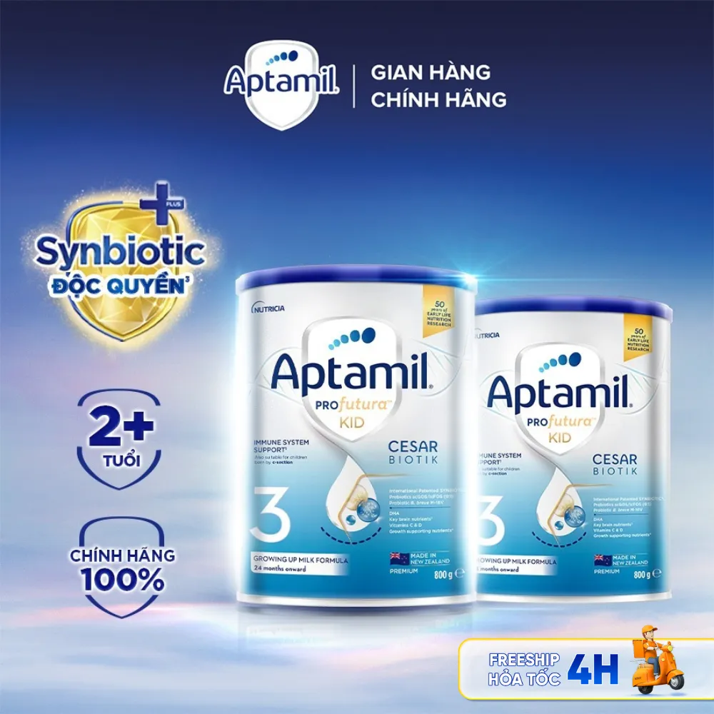 Ảnh CB 2 Sữa bột Aptamil Profutura Kid Cesarbiotik New Zealand số 3 - Synbiotic độc quyền cho bé từ 2-6 tuổi 2