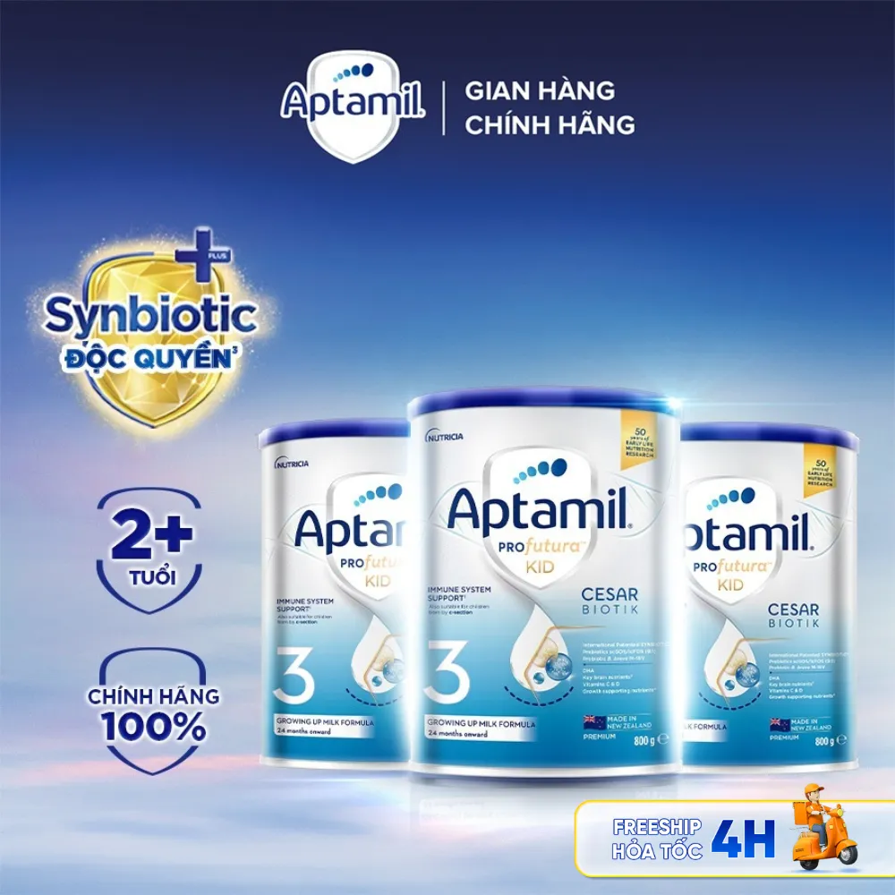 Ảnh CB 3 Sữa bột Aptamil Profutura Kid Cesarbiotik New Zealand số 3 - Synbiotic độc quyền cho bé từ 2-6 tuổi 2