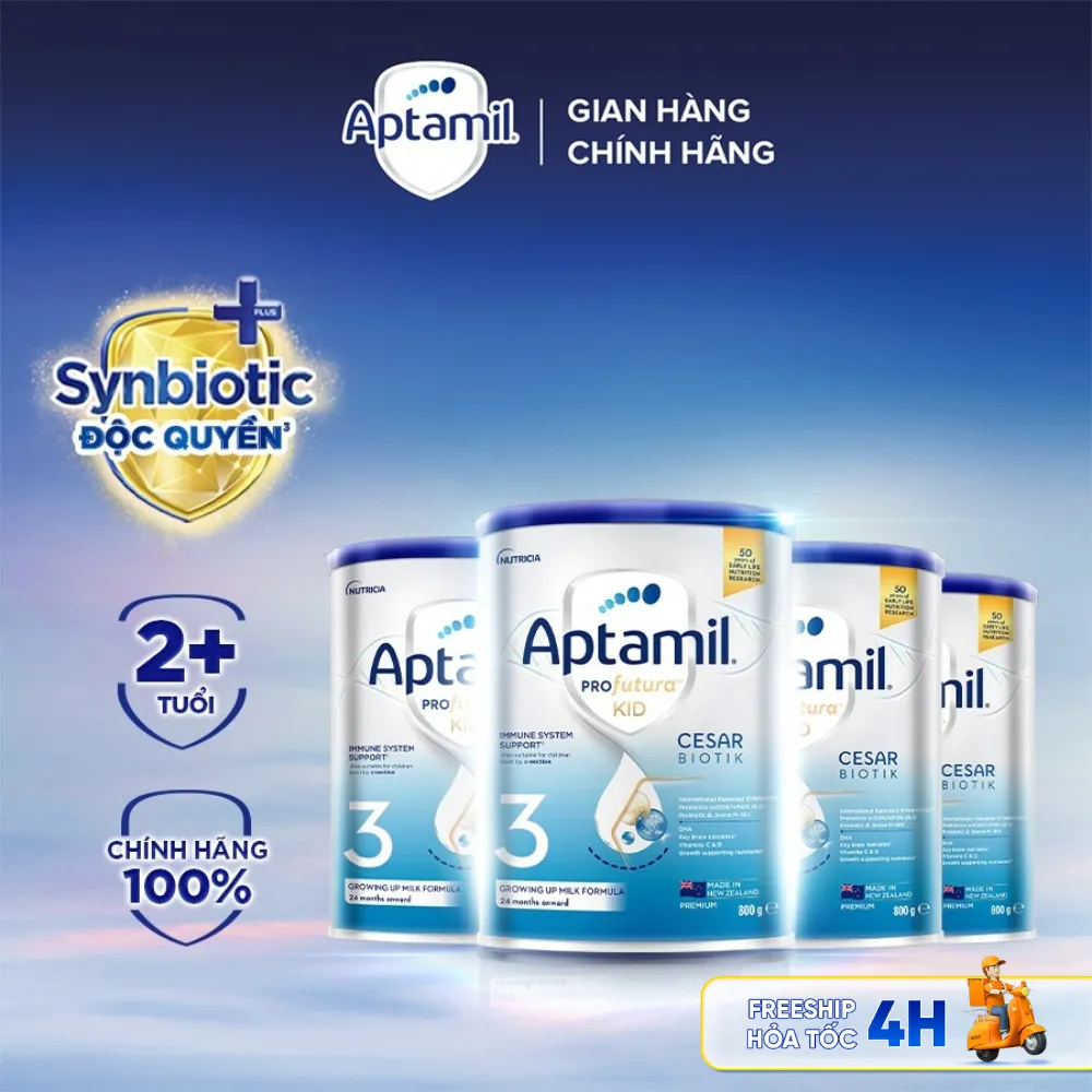 Ảnh CB 4 Sữa bột Aptamil Profutura Kid Cesarbiotik New Zealand số 3 - Synbiotic độc quyền cho bé từ 2-6 tuổi 2