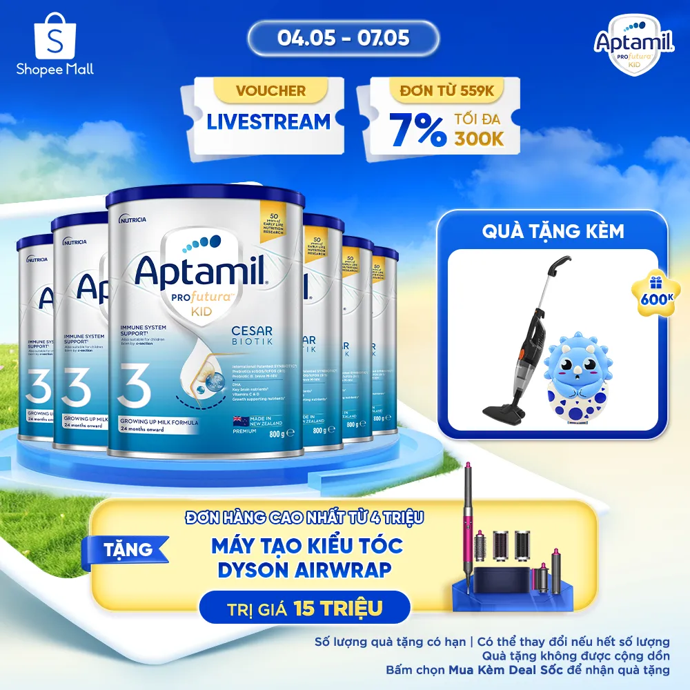 Ảnh CB 6 Sữa bột Aptamil Profutura Kid Cesarbiotik New Zealand số 3 - Synbiotic độc quyền cho bé từ 2-6 tuổi 1