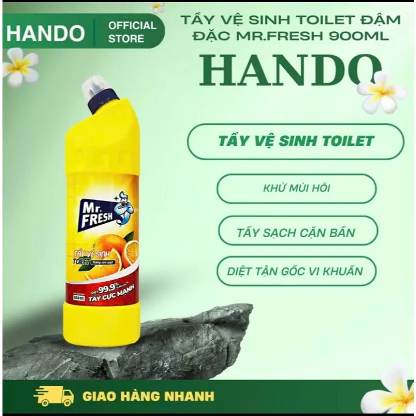 Ảnh Chai Tẩy Vệ Sinh Toilet Bồn Cầu diệt khuẩn tới 99% Mr.Fresh 900ml thơm sạch 1