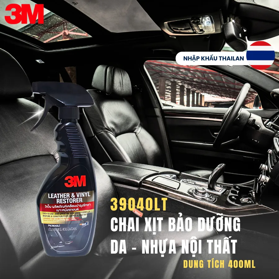 Ảnh Chai xịt chăm sóc và bảo vệ nội thất da nhựa ô tô 3M™  Leather & Vinyl Cleaner/Restor 39040LT 3