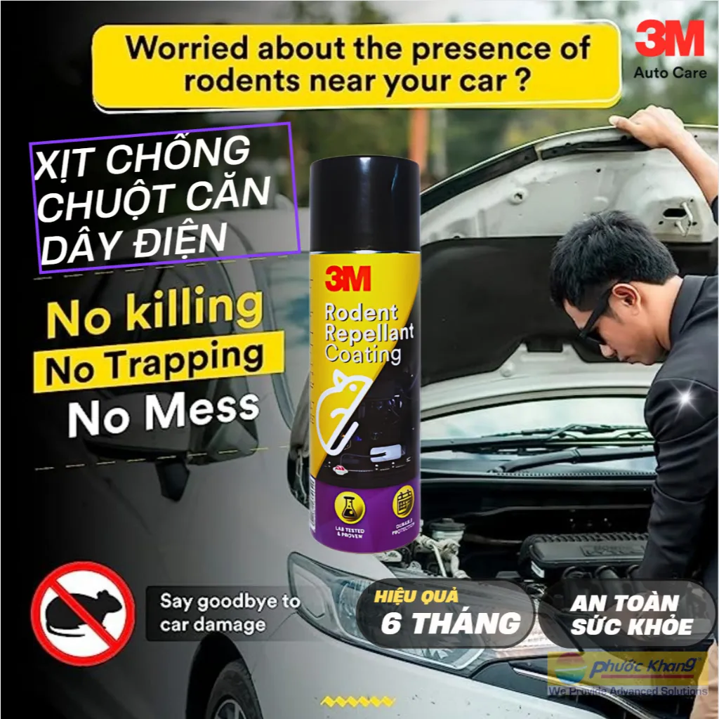 Ảnh Chai Xịt Chống Chuột căn dây điện khoang máy oto - 3M™ Rodent Repellant Coating 250G 3