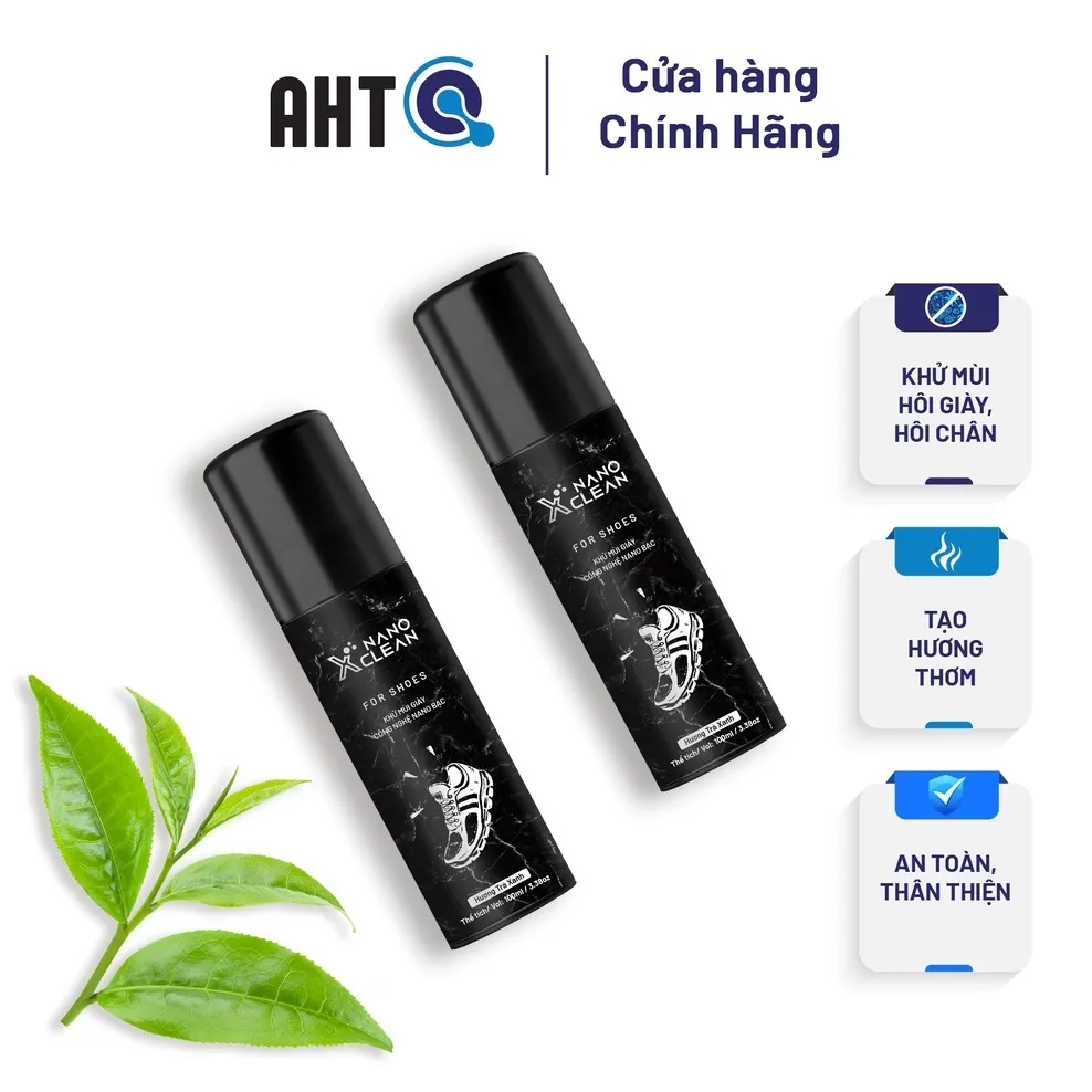Ảnh chai xịt giày diệt khuẩn khử mùi hôi giày, hôi chân Nano Xclean For Shoes - Nano Bạc AHT Corp (AHTC) 100ml 2