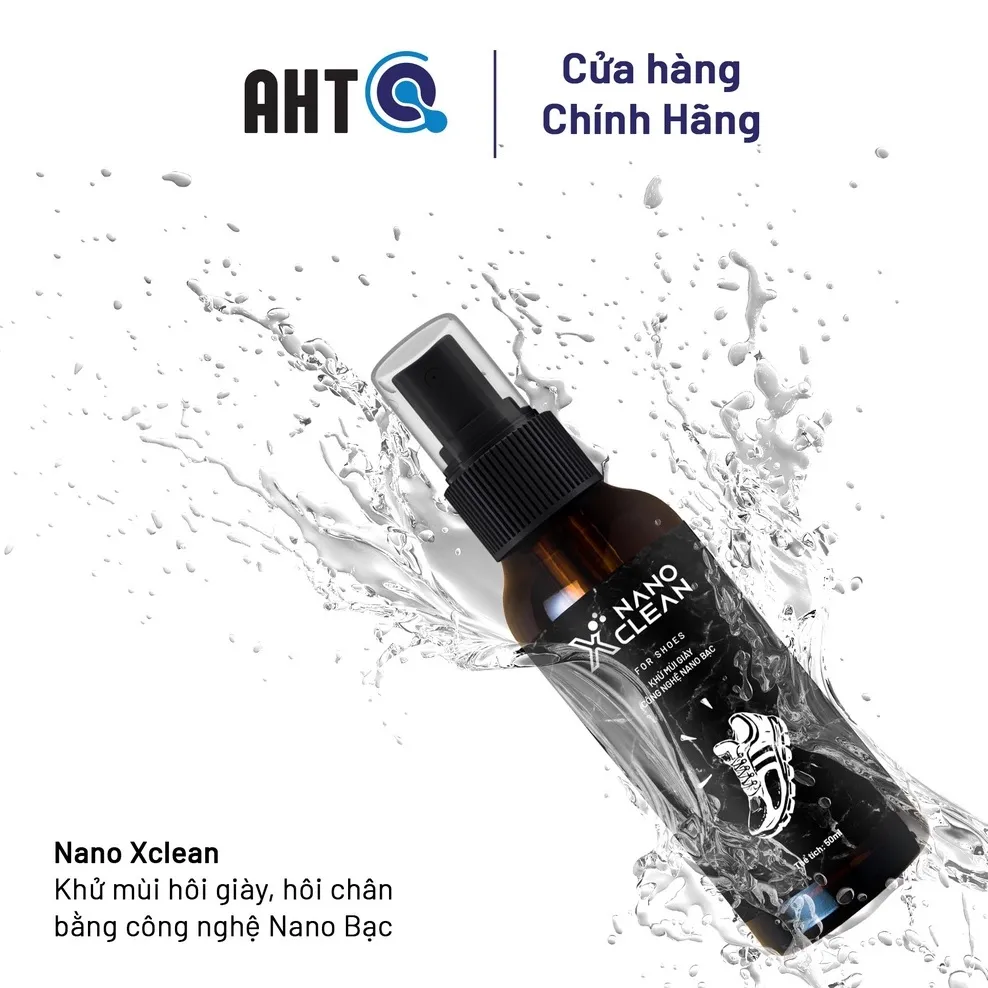 Ảnh Chai xịt giày diệt khuẩn khử mùi hôi giày, khử mùi hôi chân Nano Xclean For Shoes 50ml-Hương Bạc Hà -Nano Bạc AHT Corp 2