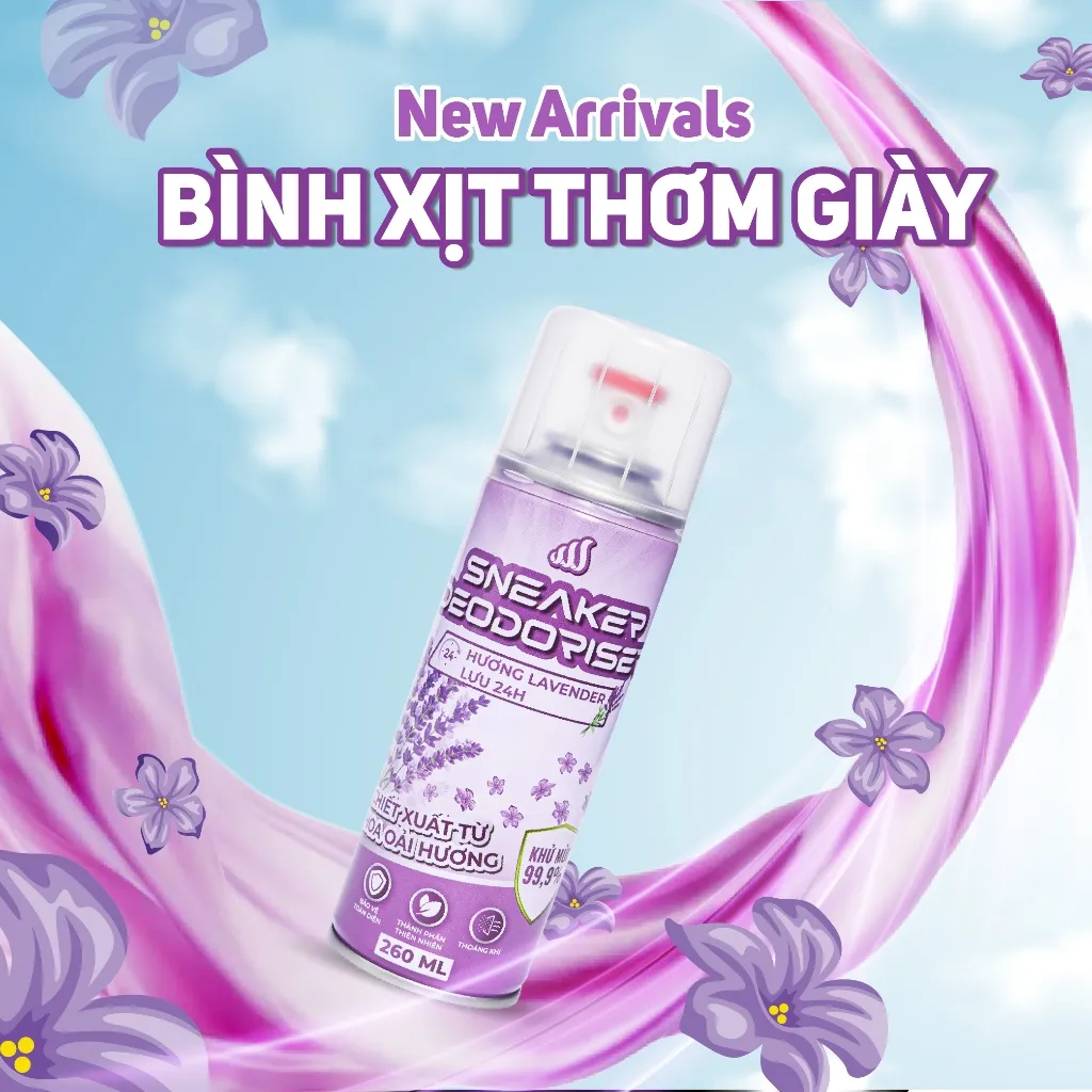 Ảnh Chai xịt Khử Mùi Giày Nano Bạc Diệt Khuẩn Ngăn Ngừa Hôi Chân Lưu Hương 24h 9112 4