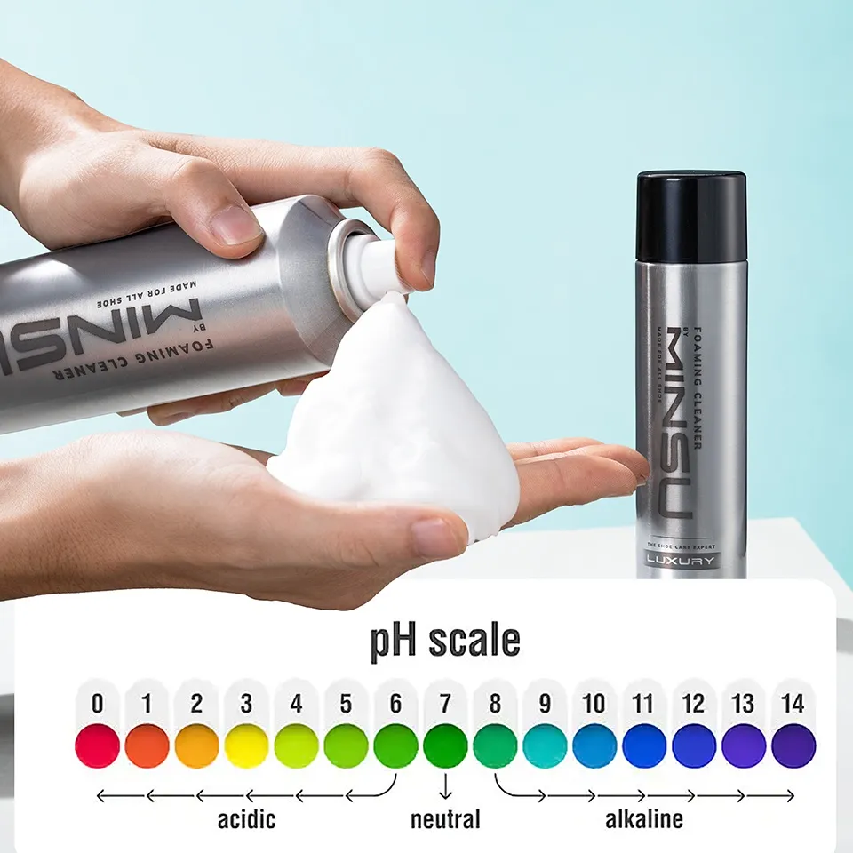 Ảnh Chai Xịt Vệ Sinh Giày Sneaker Bọt Tuyết NANO MINSU M5955 Giặt Khô Siêu Tốc Bảo Vệ Giày Khỏi Bị Ố Vàng, Phai Màu 4