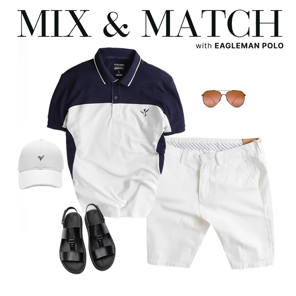 Ảnh [Chạm là mát] Áo polo nam TORANO EAGLEMAN POLO can phối, thấm hút tốt, nhanh khô, thoáng khí GSTP047 1