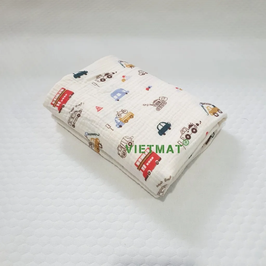 Ảnh Chăn đắp trẻ em vải muslin 100% cotton TILO mềm mịn ấm áp 2