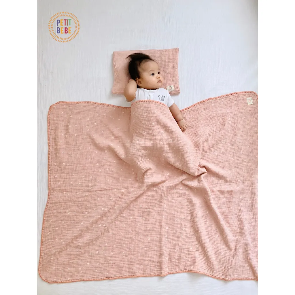 Ảnh Chăn Muslin 4 Lớp Cho Bé 100x120cm PETIT BEBE Mềm Mại, Thoáng Khí, Thấm Hút 3