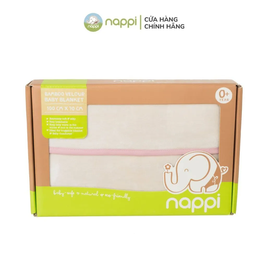 Ảnh Chăn Sợi Tre Phủ Nhung Nappi Cho Bé 1