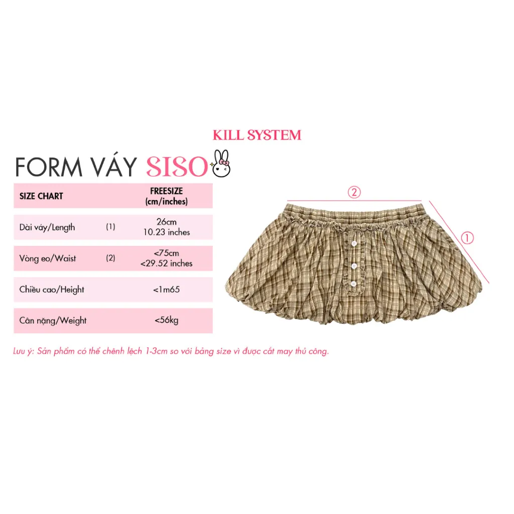 Ảnh Chân váy bí sọc caro cạp thấp SISO chân váy bí ngô - 𝐊𝐈𝐋𝐋 𝐒𝐘𝐒𝐓𝐄𝐌 2