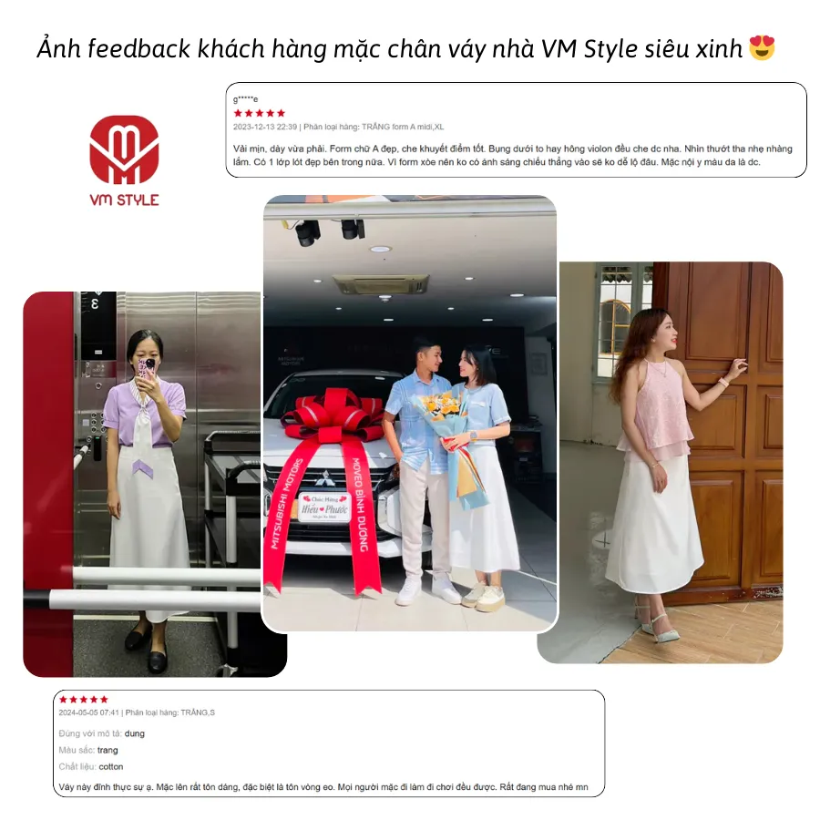 Ảnh Chân váy chữ a dáng dài VM STYLE, chân váy dài xoè trơn basic đi học, đi chơi, đi làm - CVD00060 2